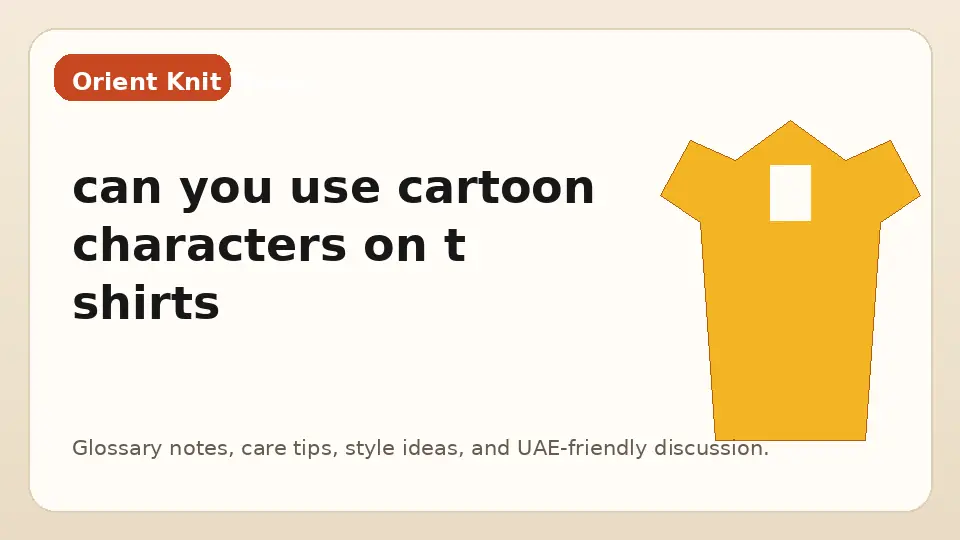 can you use cartoon characters on t shirts