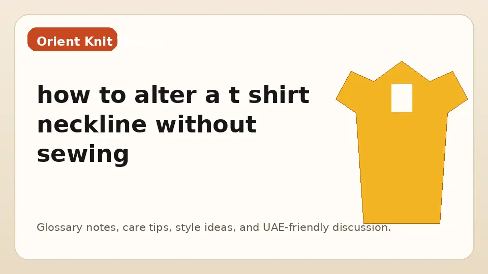 how to alter a t shirt neckline without sewing