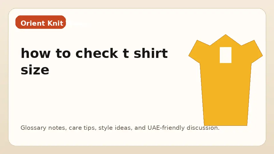 how to check t shirt size