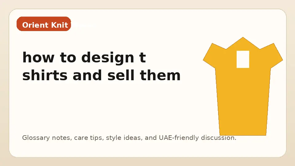 how to design t shirts and sell them