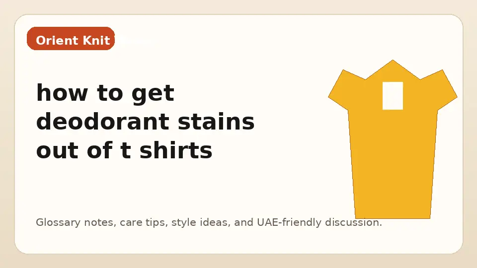 how to get deodorant stains out of t shirts