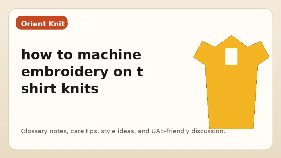 how to machine embroidery on t shirt knits