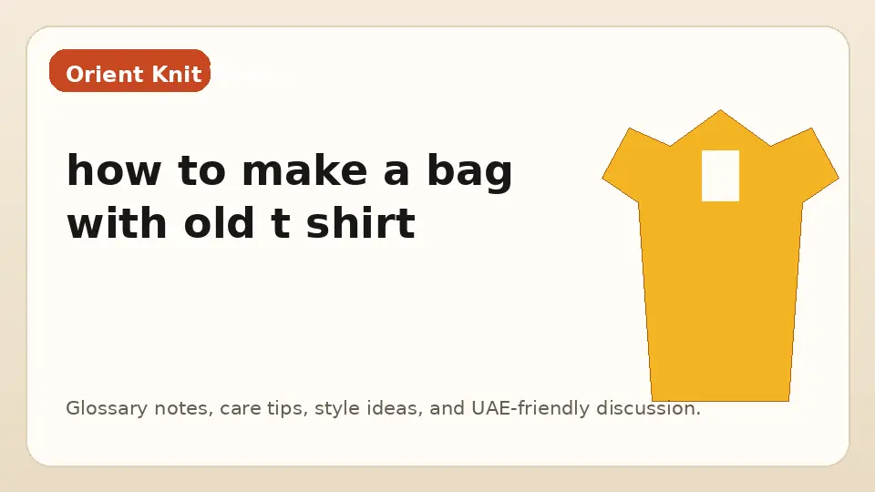 how to make a bag with old t shirt