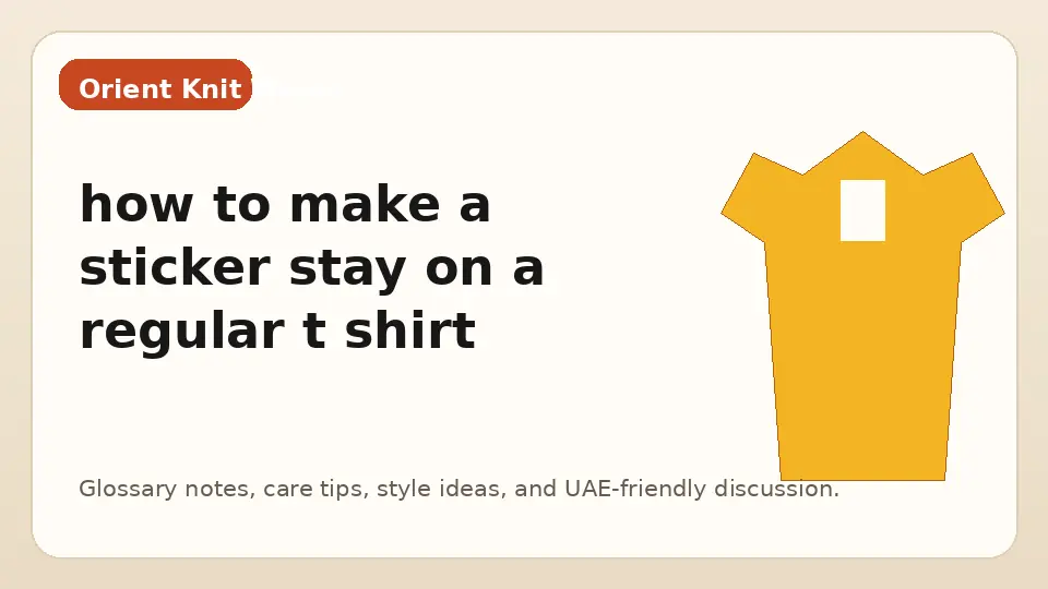 how to make a sticker stay on a regular t shirt