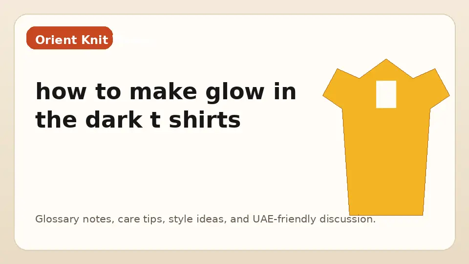 how to make glow in the dark t shirts