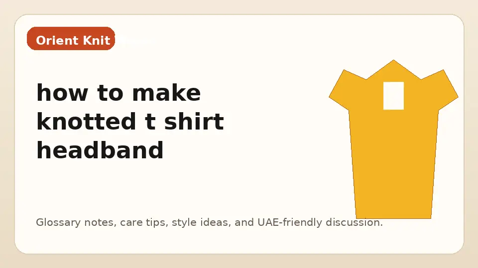 how to make knotted t shirt headband