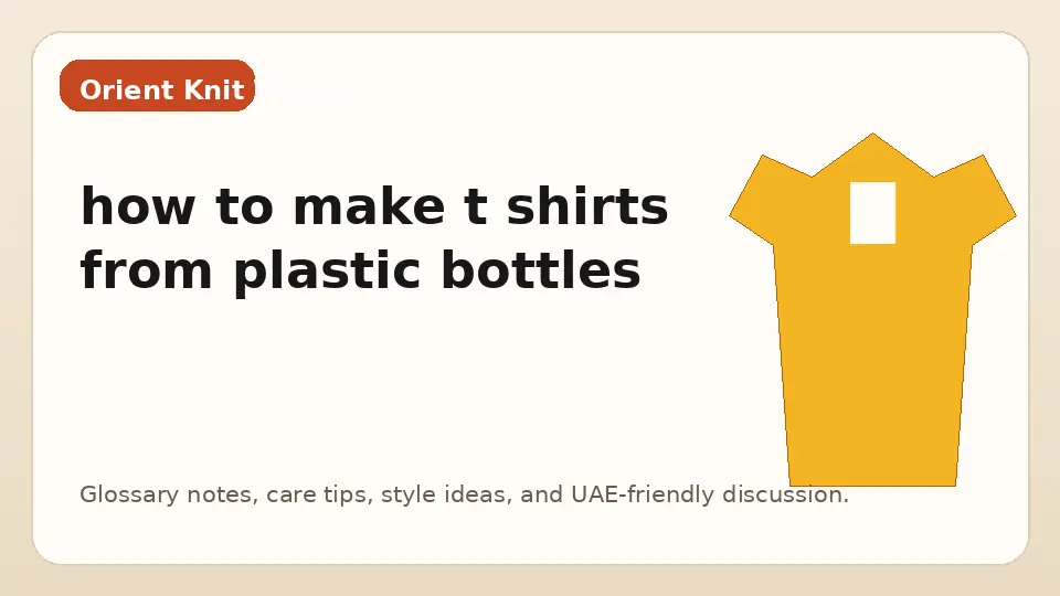 how to make t shirts from plastic bottles