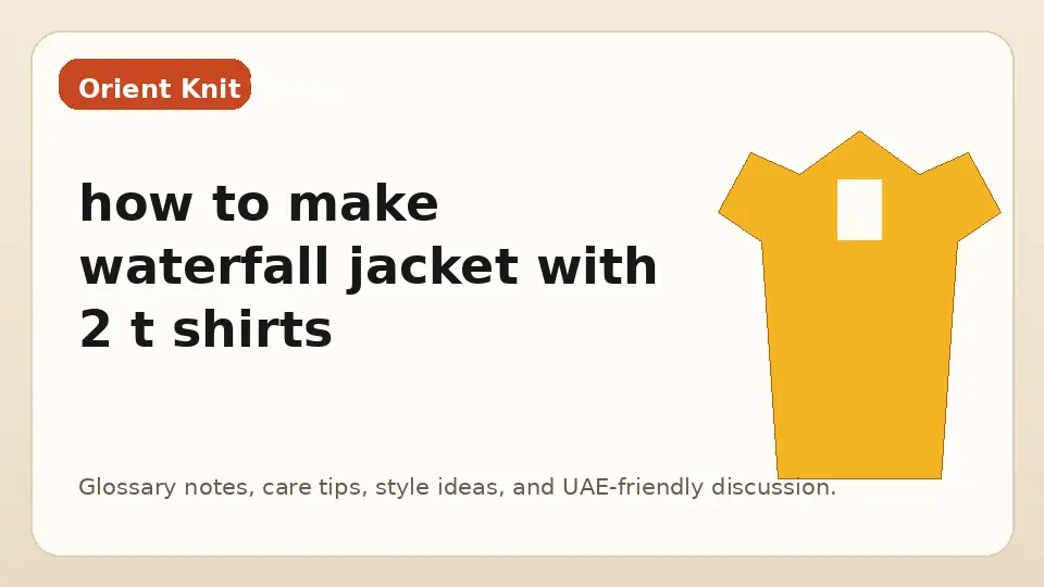how to make waterfall jacket with 2 t shirts