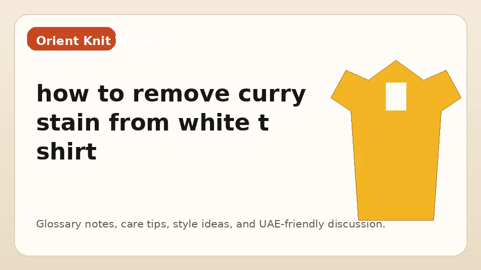 how to remove curry stain from white t shirt