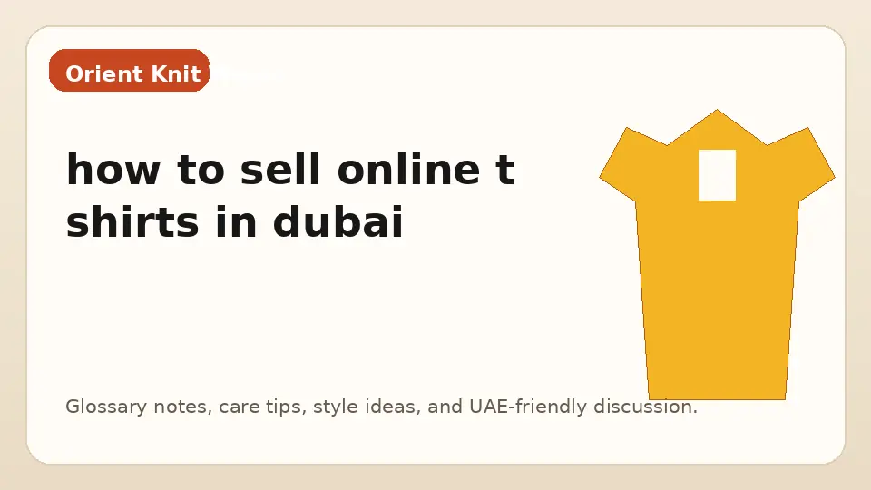 how to sell online t shirts in dubai