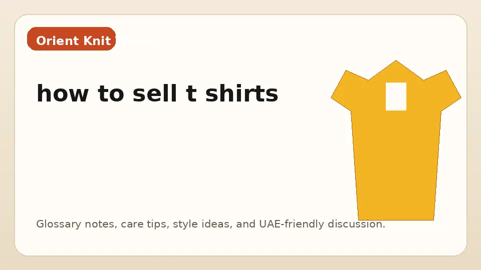 how to sell t shirts