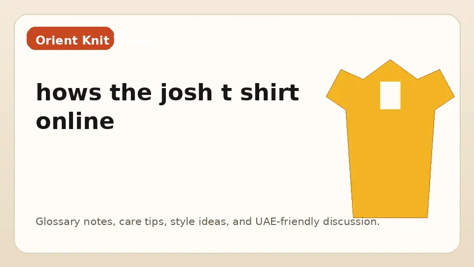 hows the josh t shirt online