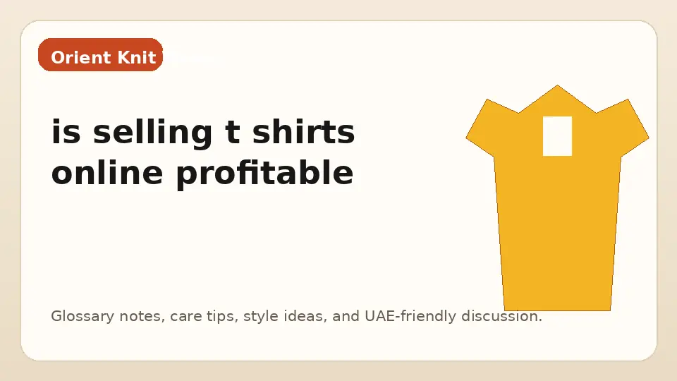 is selling t shirts online profitable