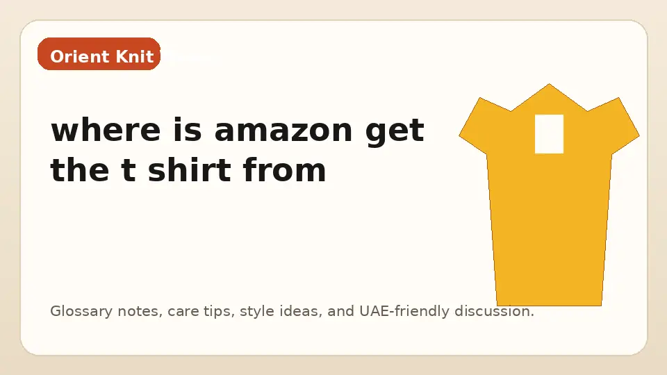 where is amazon get the t shirt from
