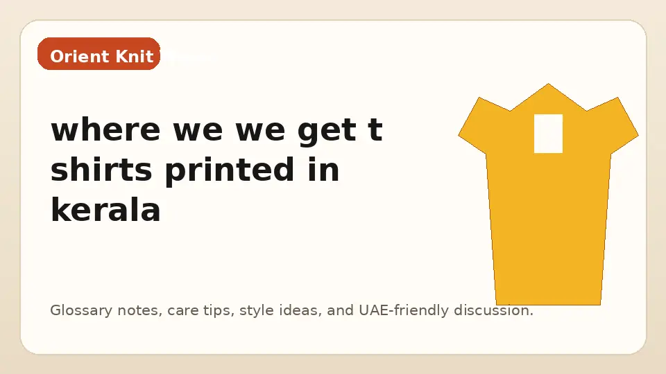 where we we get t shirts printed in kerala