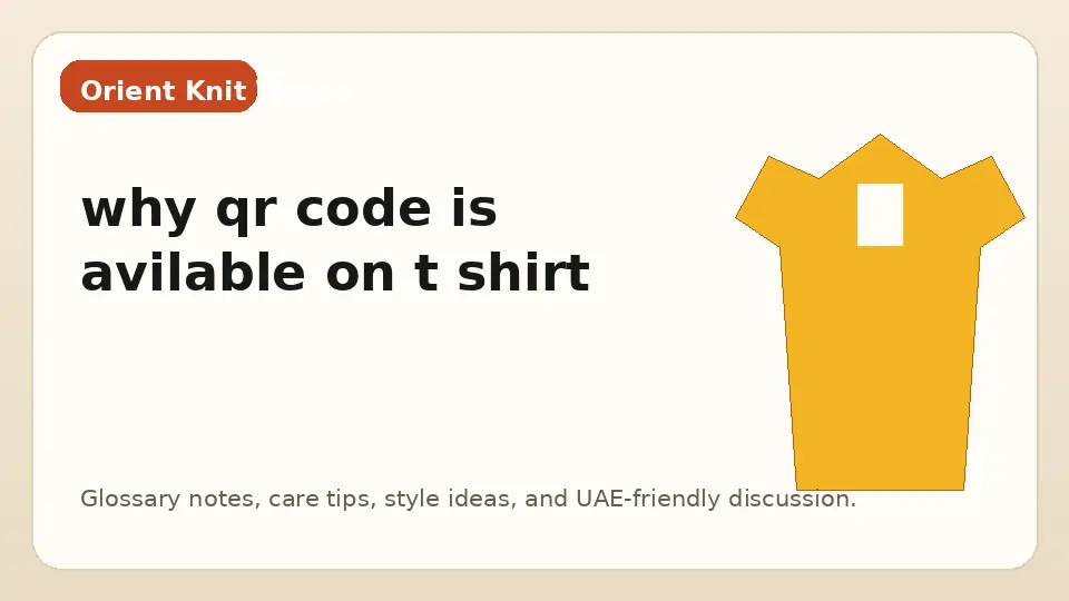 why qr code is avilable on t shirt