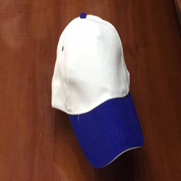 White Cap Royal Blue Contrast | Cotton Caps | UAE