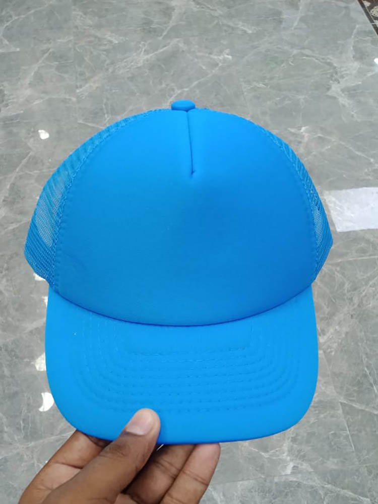 Polyester Foam Cap Aqua Blue Color | Foam Caps | UAE